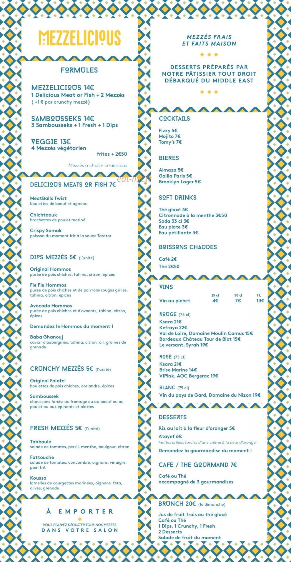 Mezzelicious — carte page 1