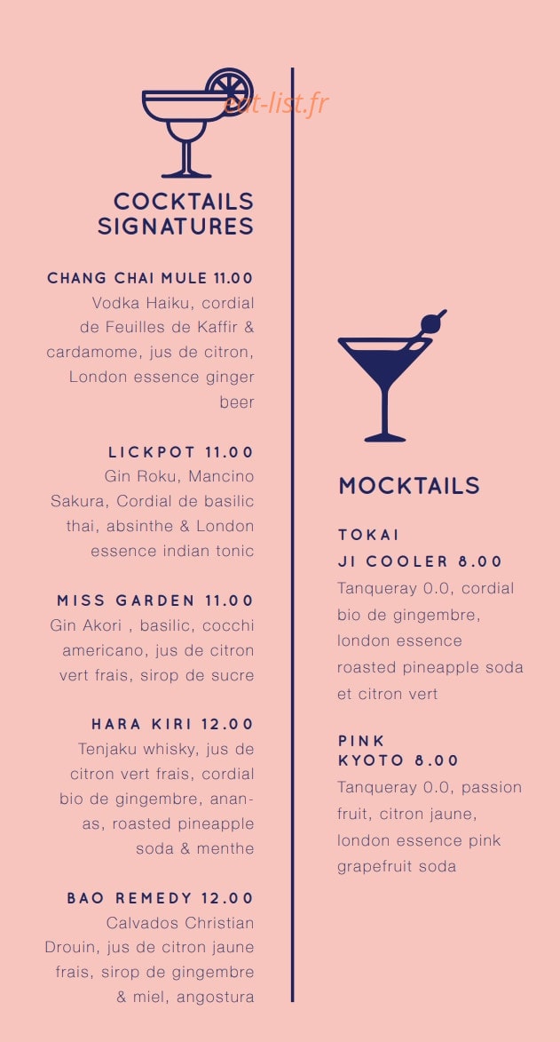 Miss Bao — carte page 5