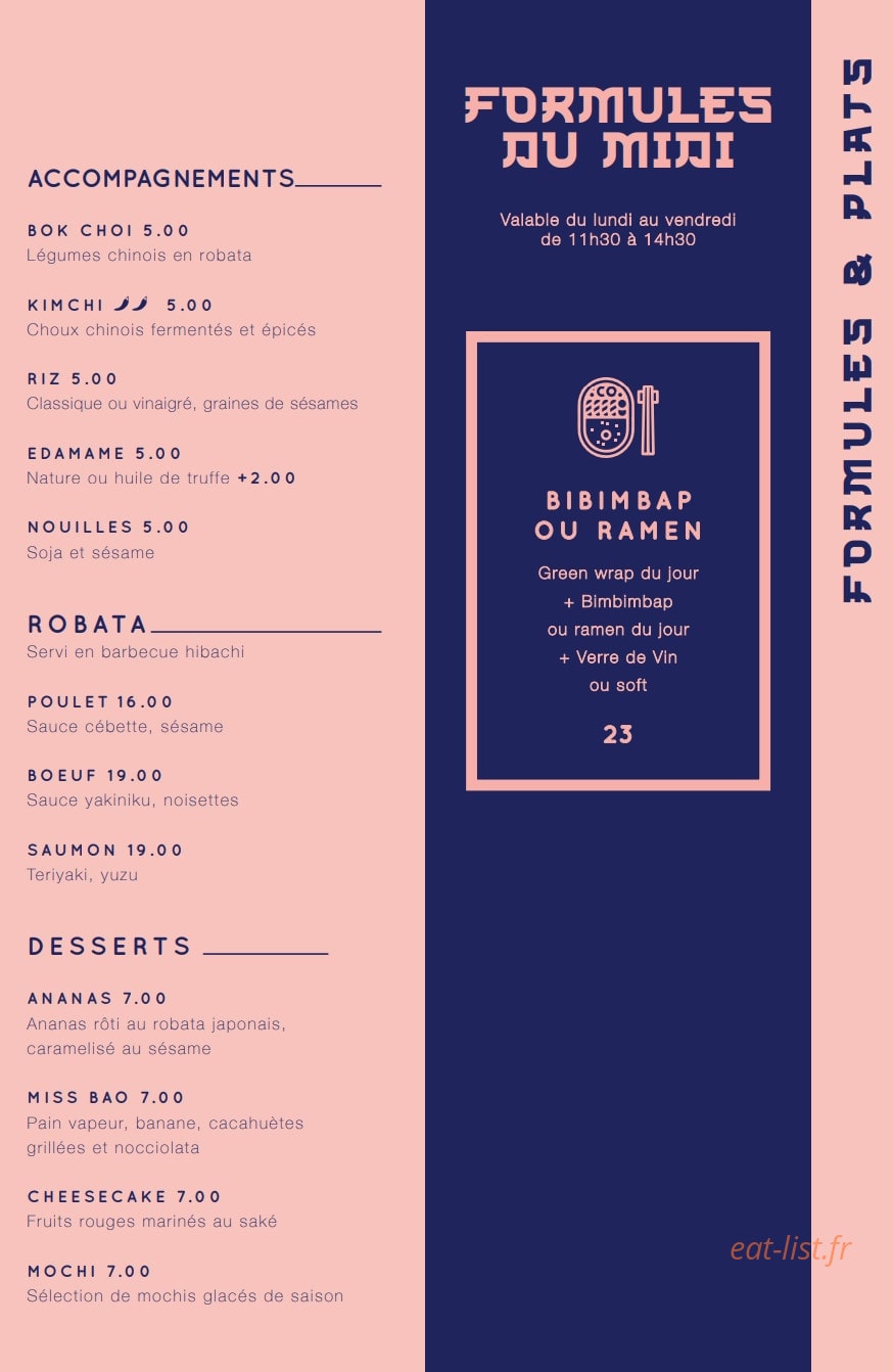 Miss Bao — carte page 3