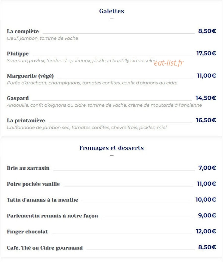 Monsieur Arthur — carte page 2