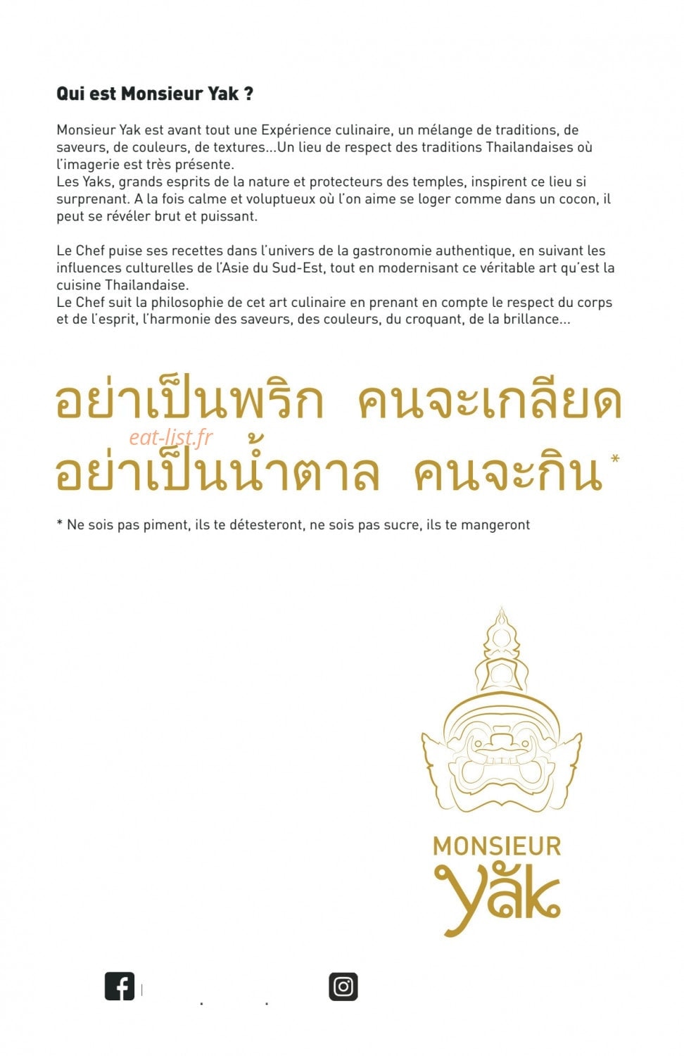 Monsieur Yak — carte page 8