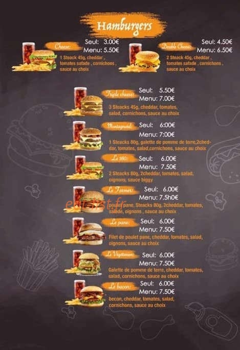 Ober food — carte page 1