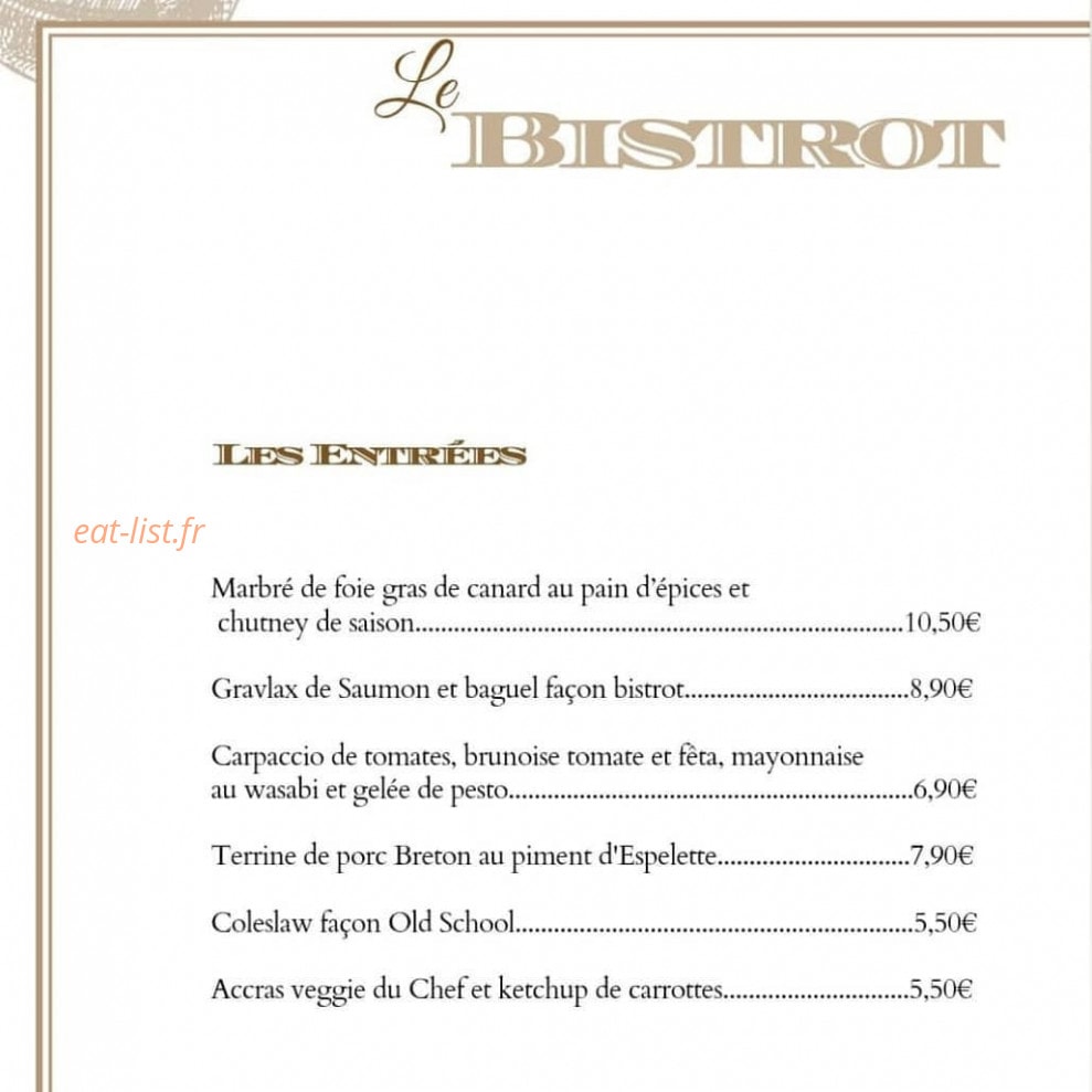 Old School Café — carte page 1