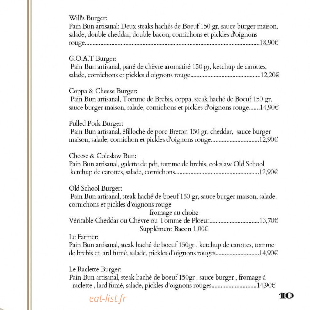 Old School Café — carte page 3