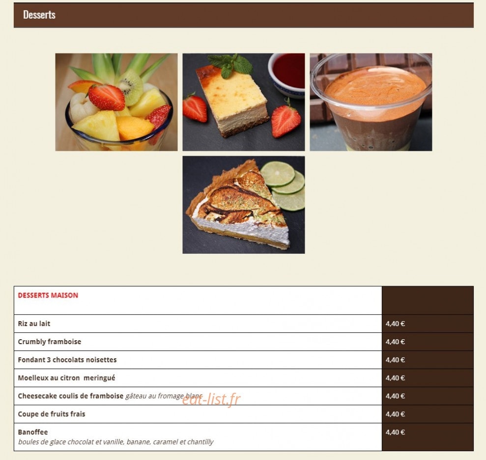 Planet Food — carte page 7