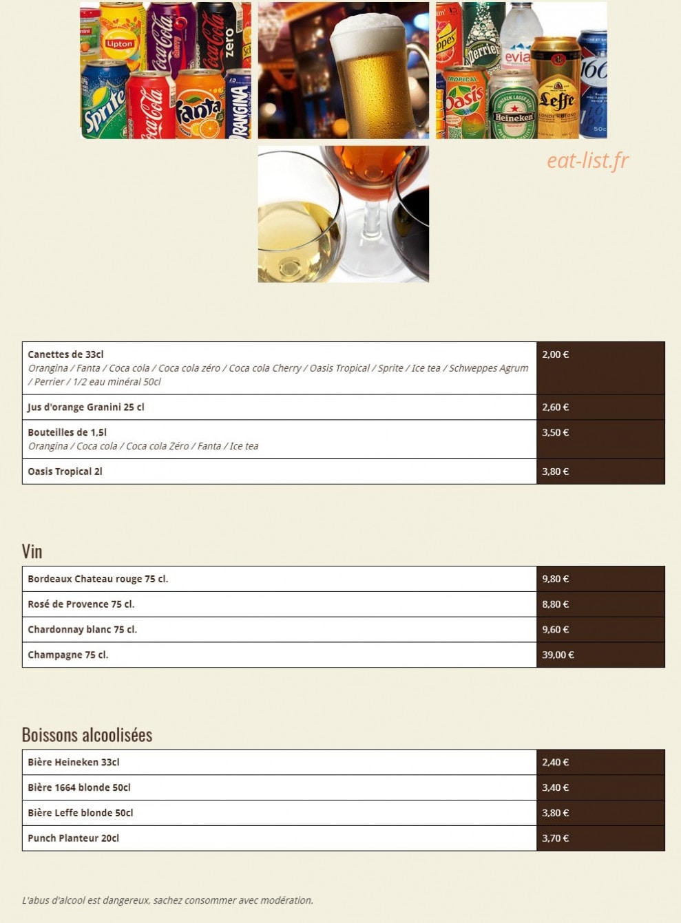Planet Food — carte page 8