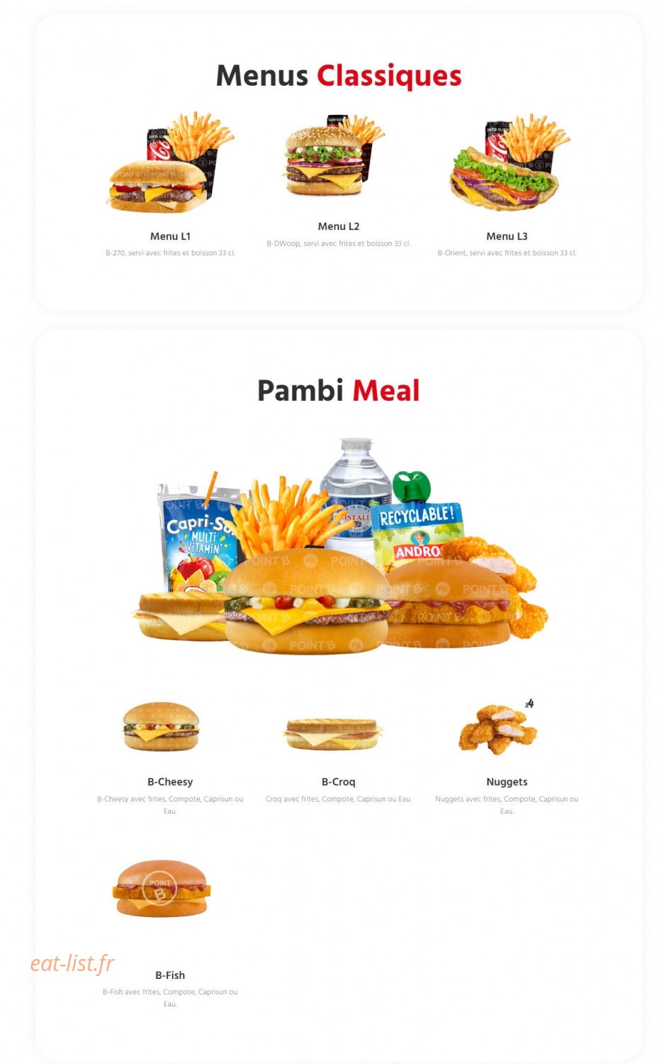 Point B — carte page 3