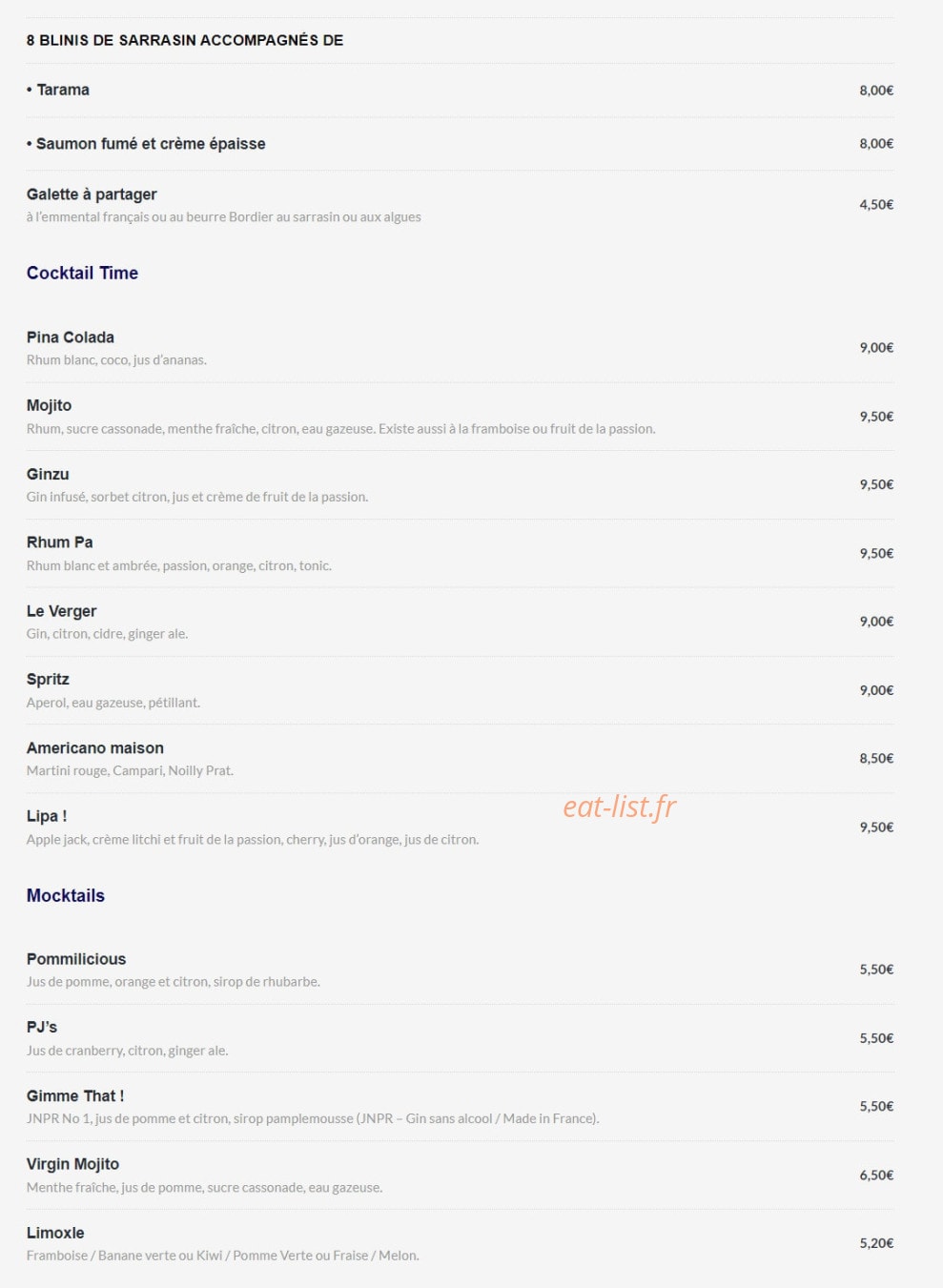 Sarrasin — carte page 10