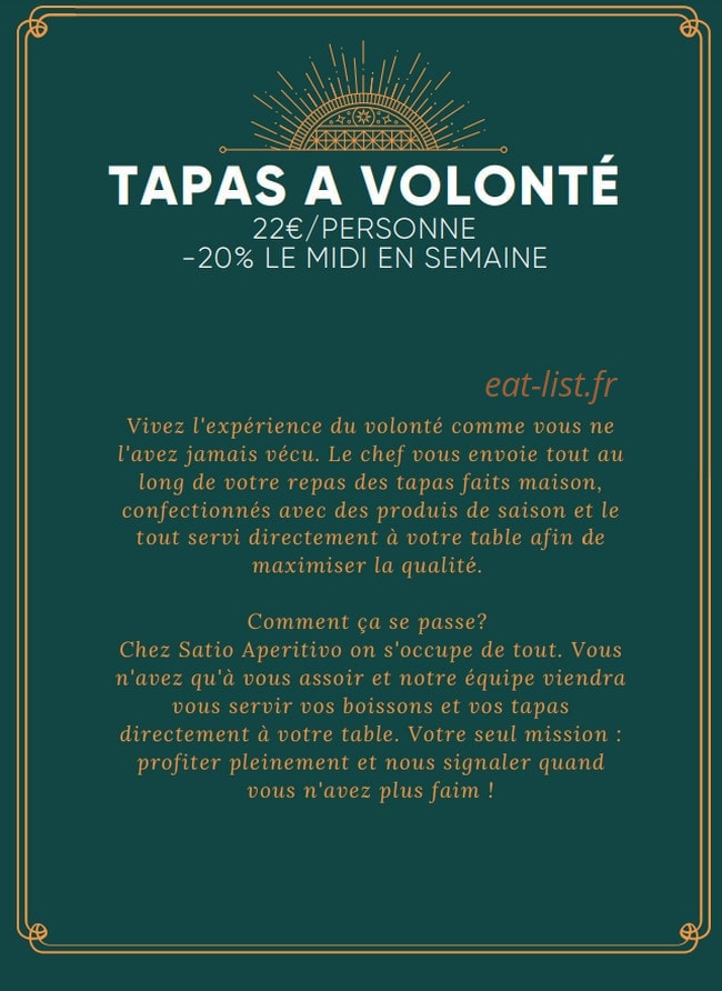Satio Aperitivo — carte page 2