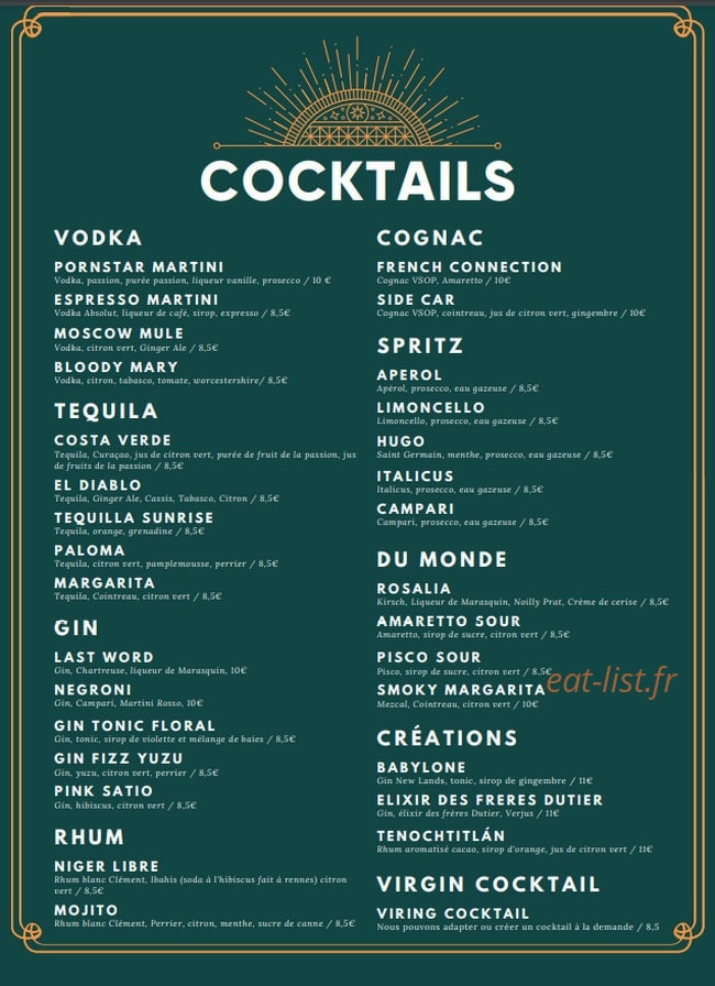 Satio Aperitivo — carte page 3