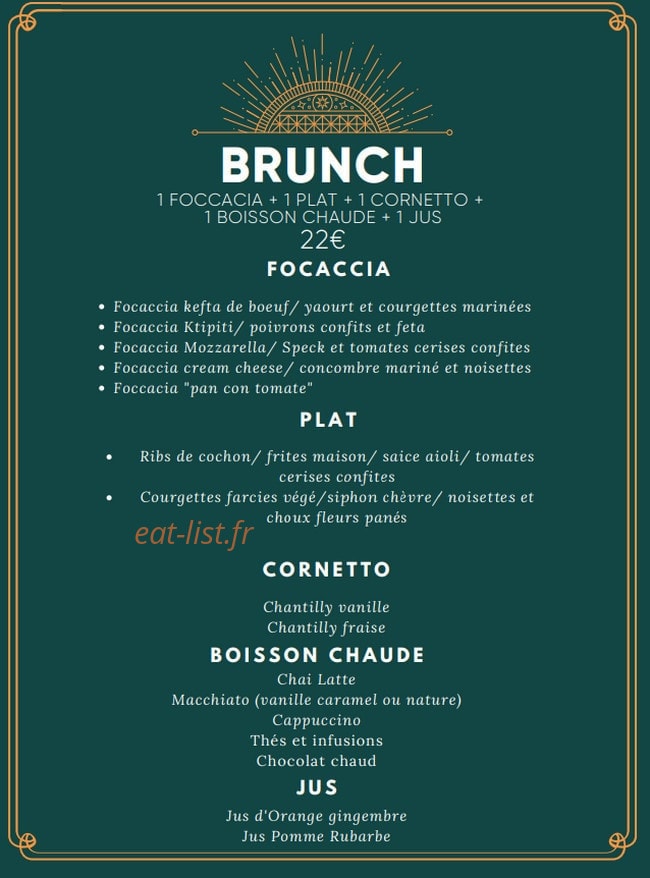 Satio Aperitivo — carte page 1
