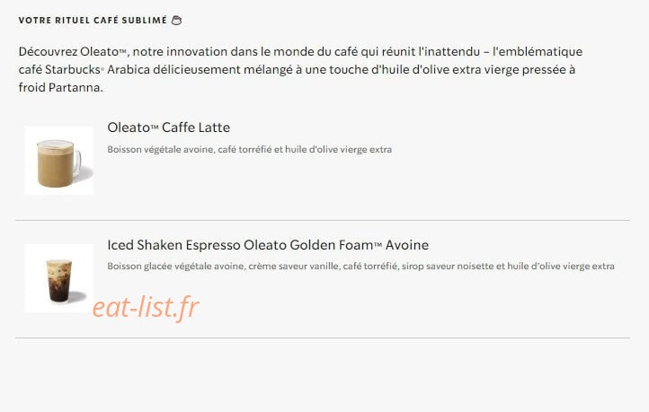 Starbucks Coffee Rennes Alma — carte page 24