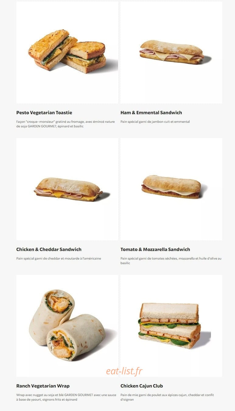 Starbucks Coffee Rennes Alma — carte page 19