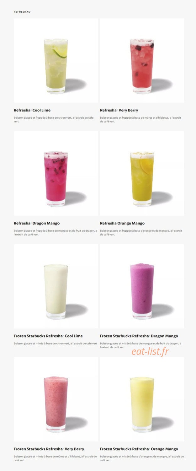 Starbucks Coffee — carte page 6