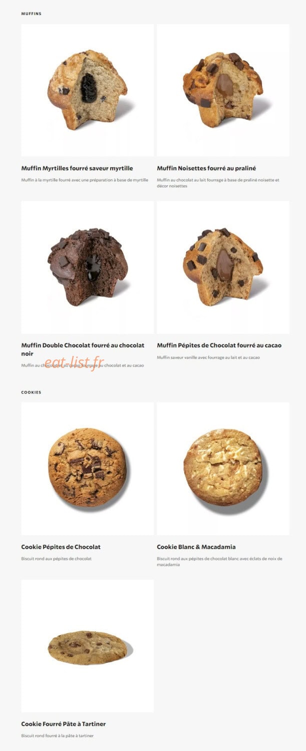 Starbucks Coffee — carte page 16
