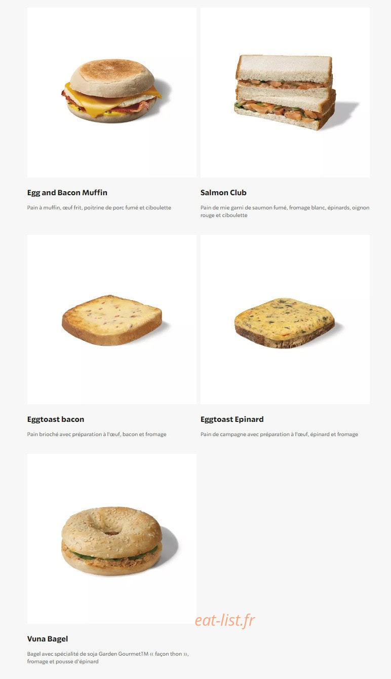 Starbucks Coffee — carte page 20