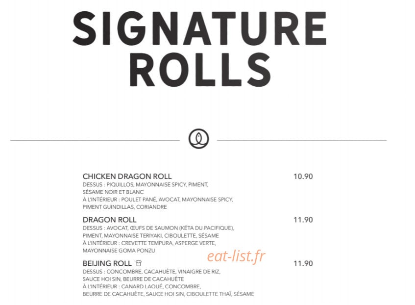 Sushi Shop — carte page 26