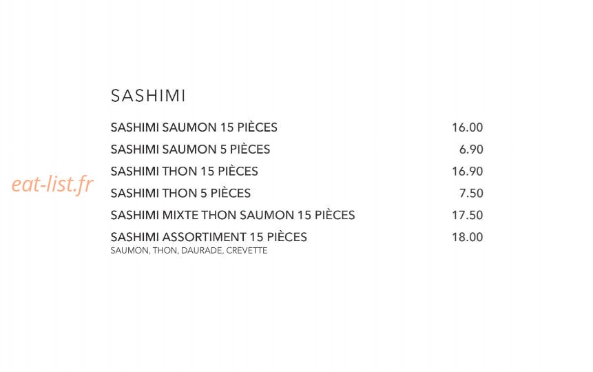 Sushi Shop — carte page 27