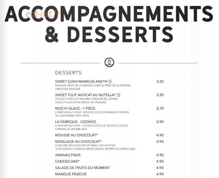 Sushi Shop — carte page 36