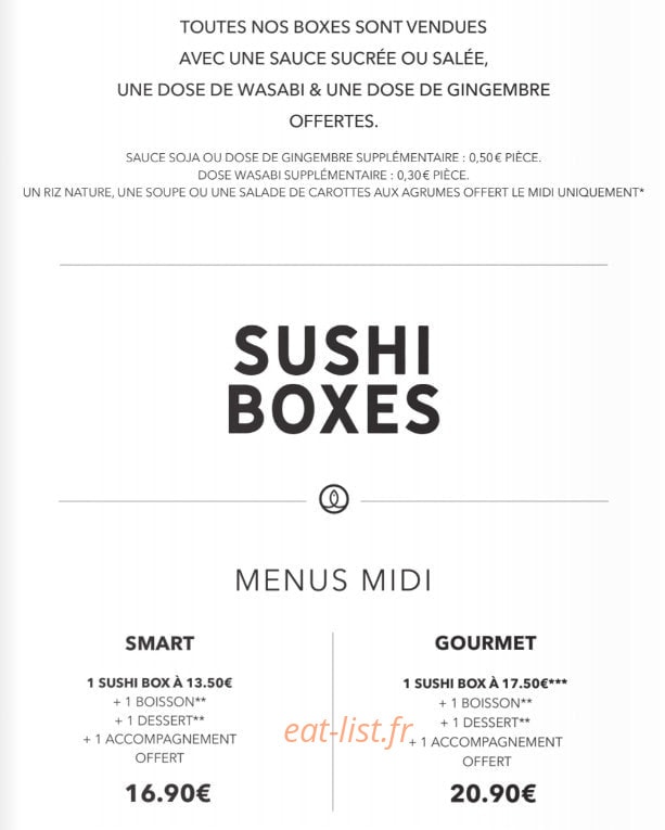 Sushi Shop — carte page 8