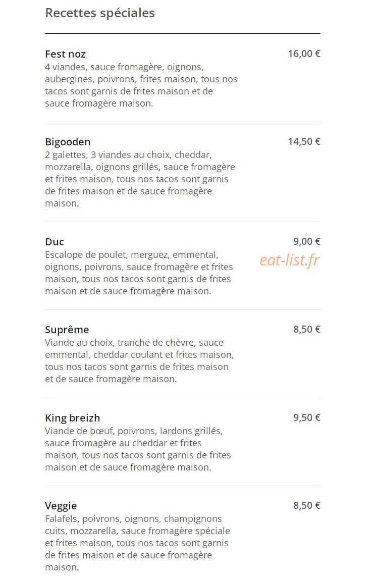 Tacozh — carte page 2