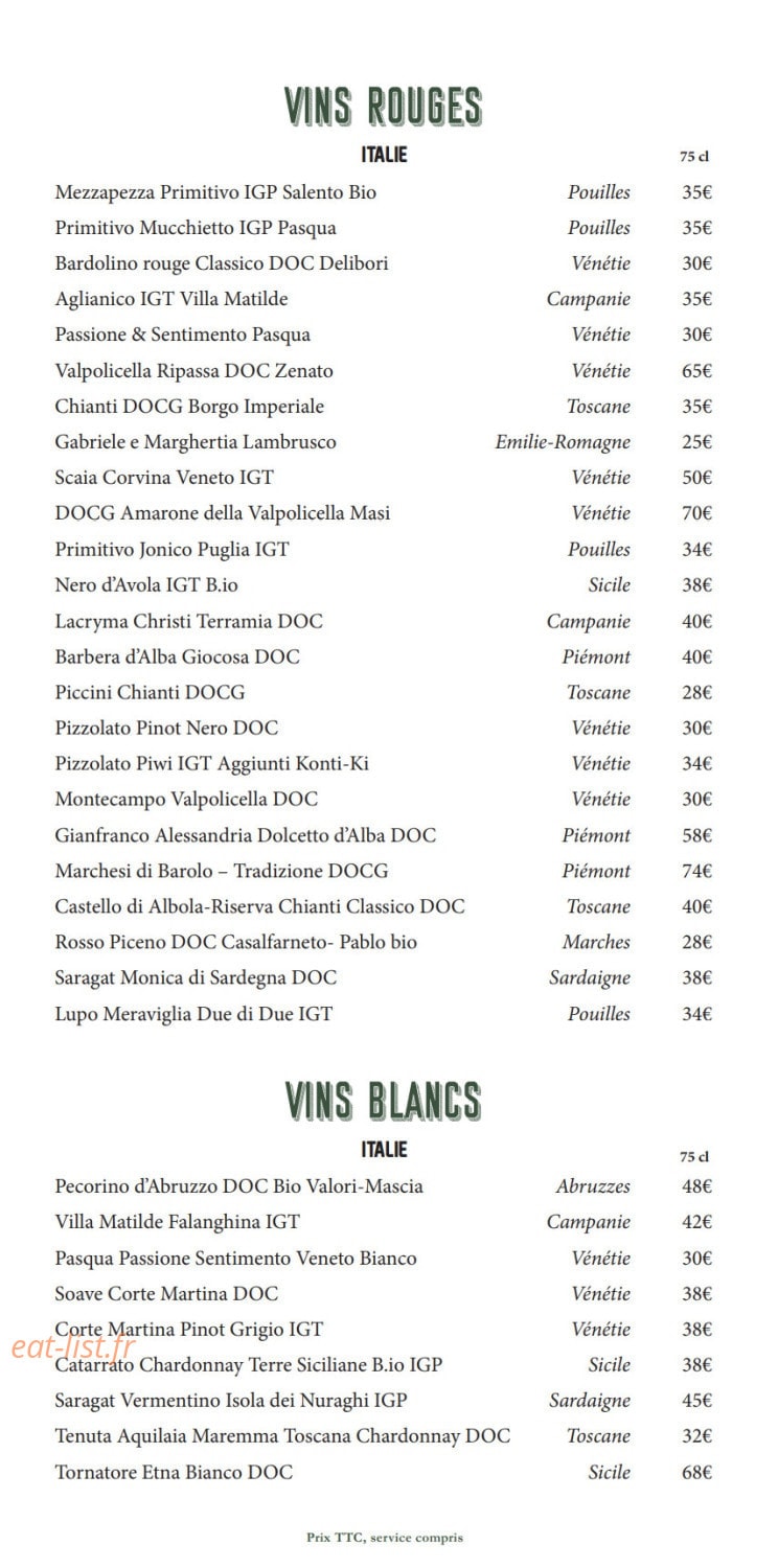 Villa Tredici — carte page 7
