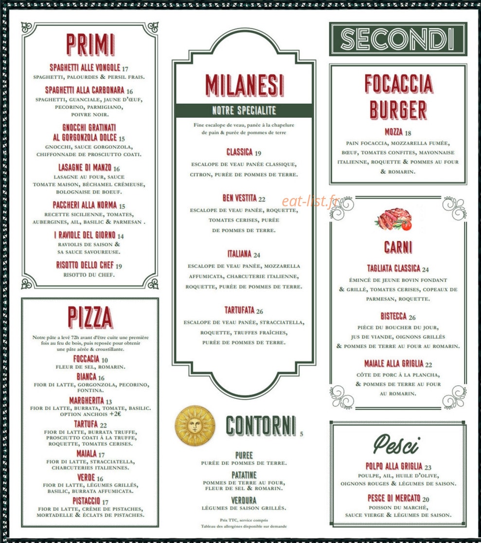 Villa Tredici — carte page 2