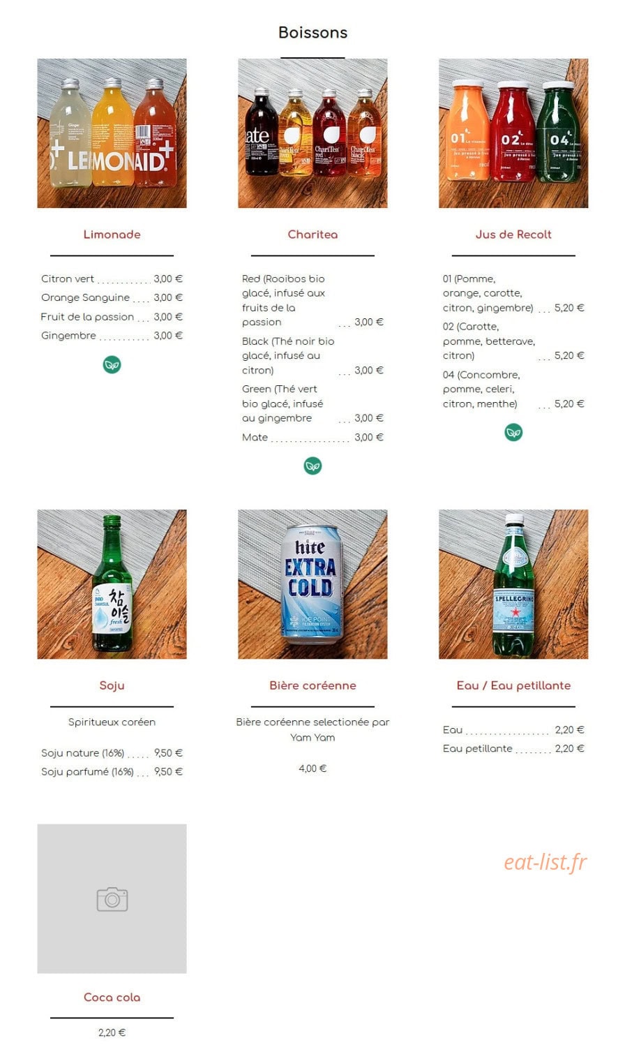 Yam Yam — carte page 5