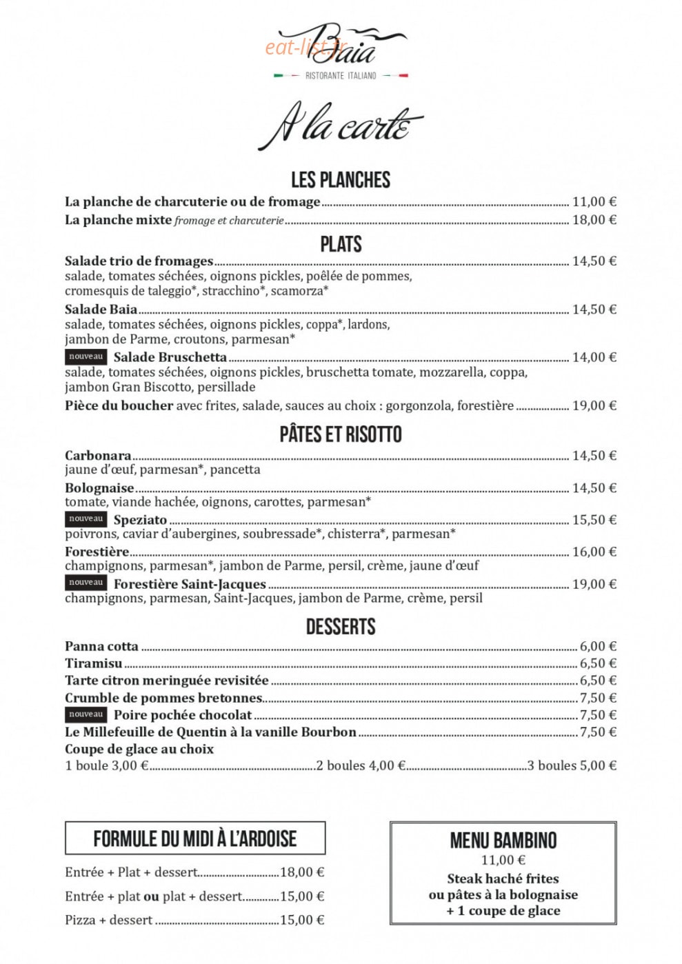 Baia — carte page 1