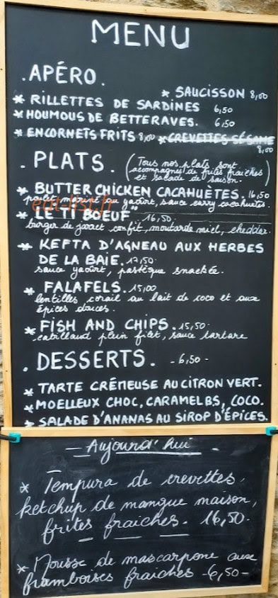 Coco Bay Café — carte page 1