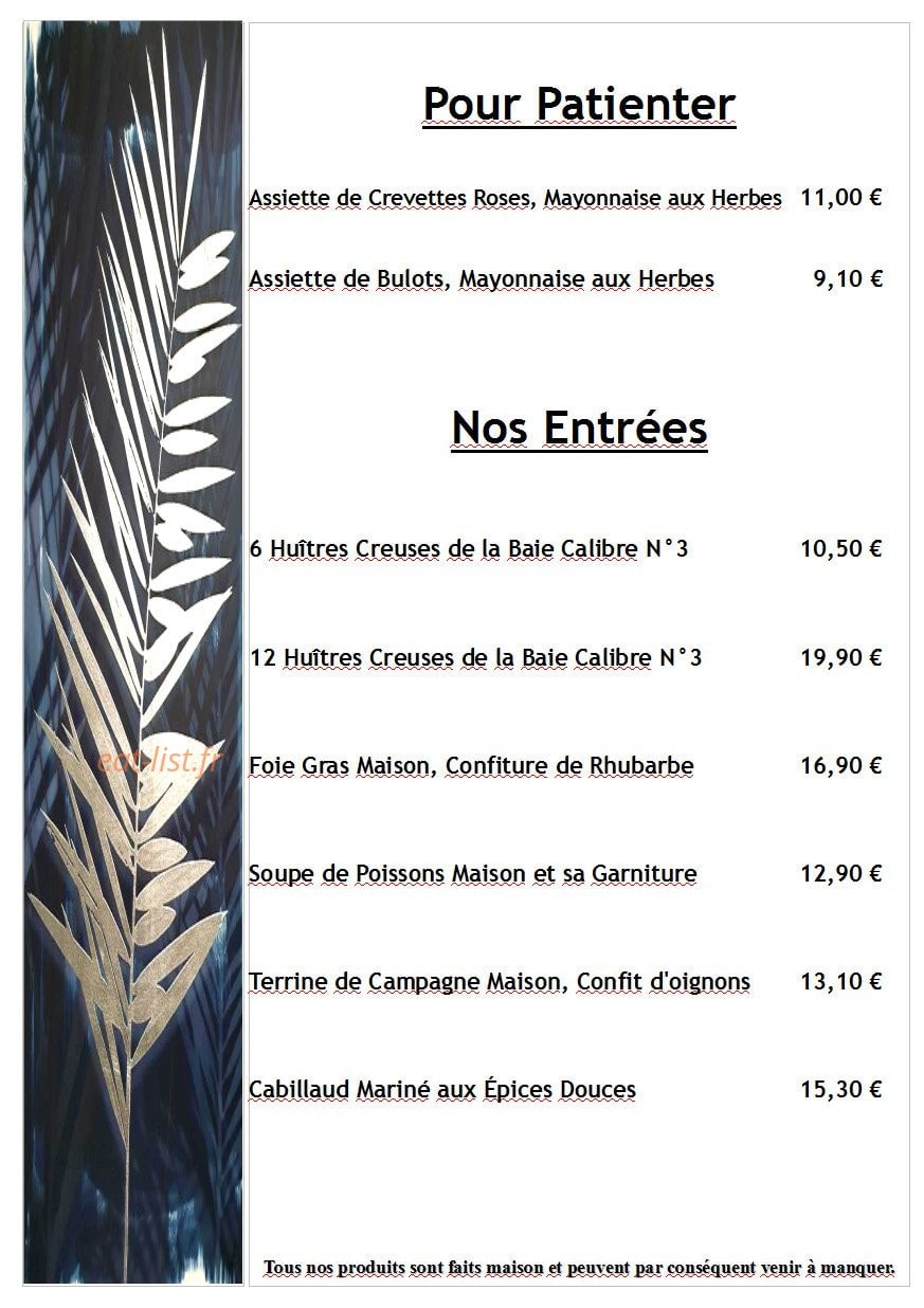 Hotel de la baie — carte page 4
