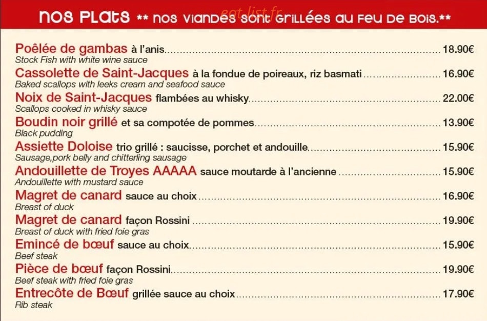 La Flambée — carte page 4
