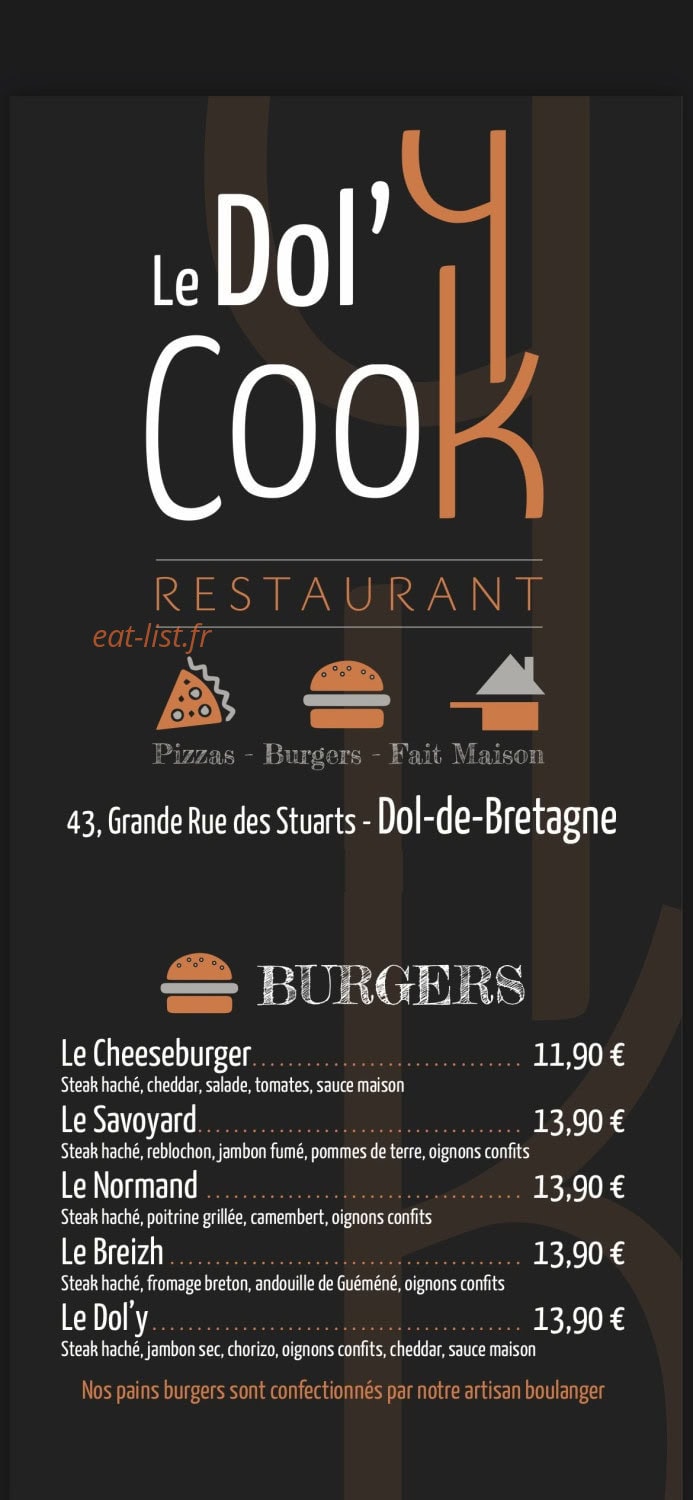 Le Dol’Y Cook — carte page 1