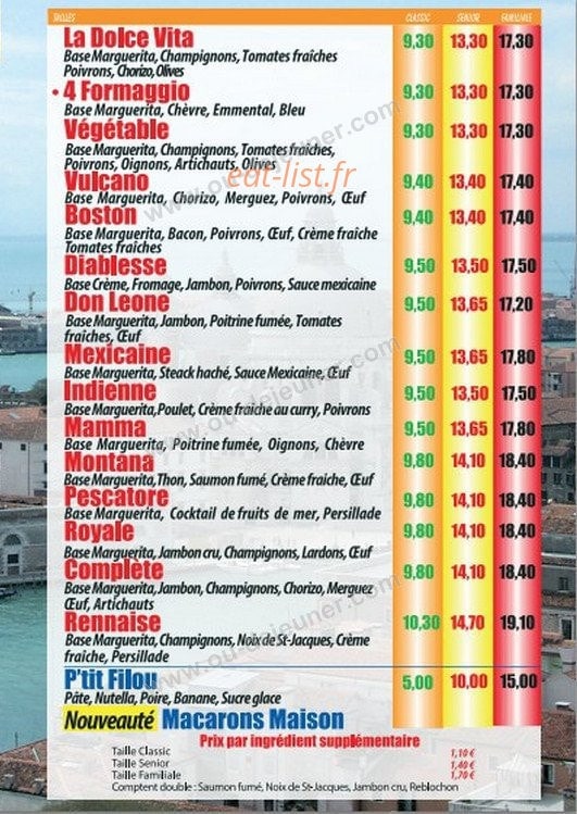 Pizzeria Della mamma — carte page 2