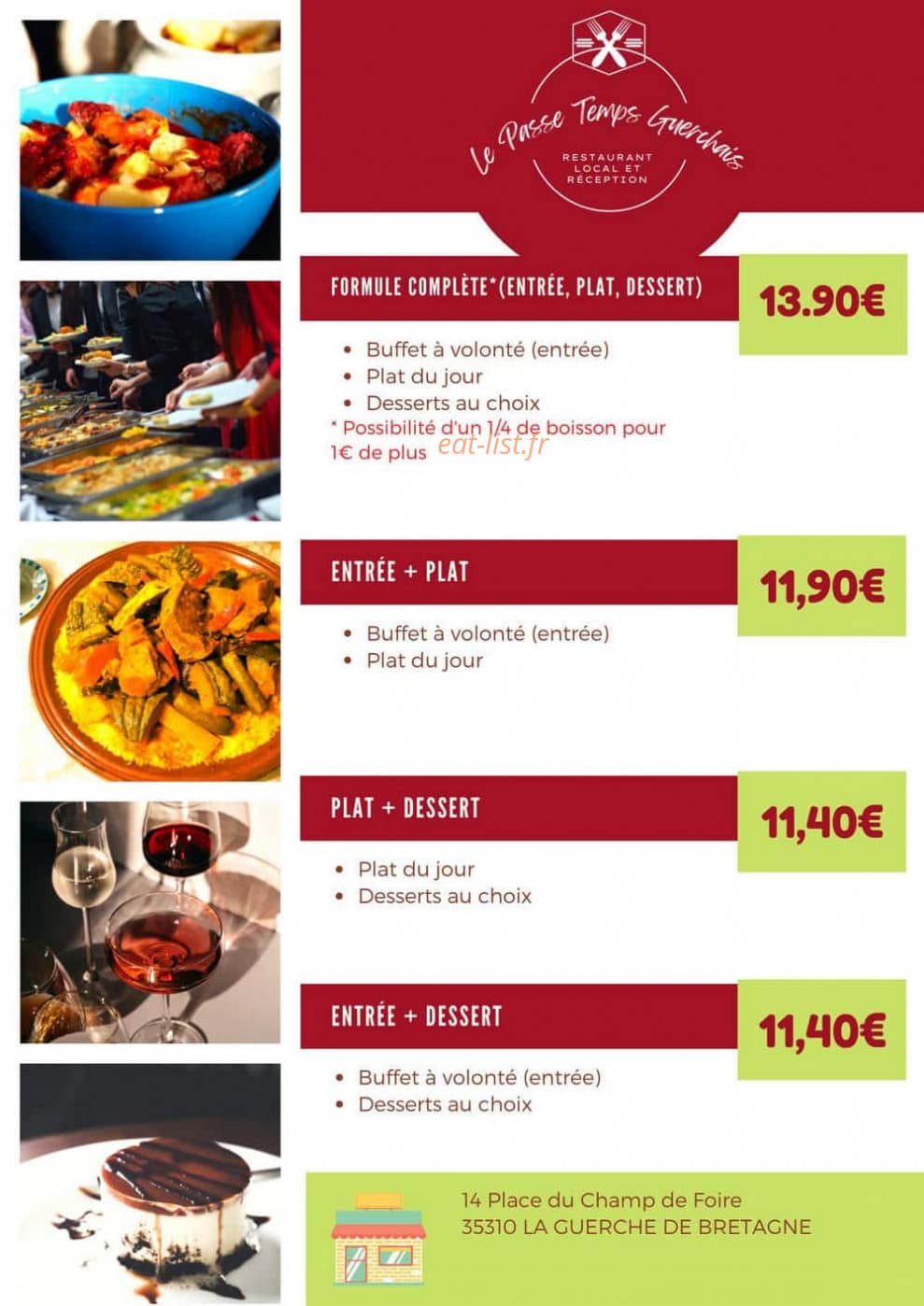 La Station La Guerche De Bretagne Menu Le Passe Temps Guerchais à La Guerche De Bretagne - menu et photos