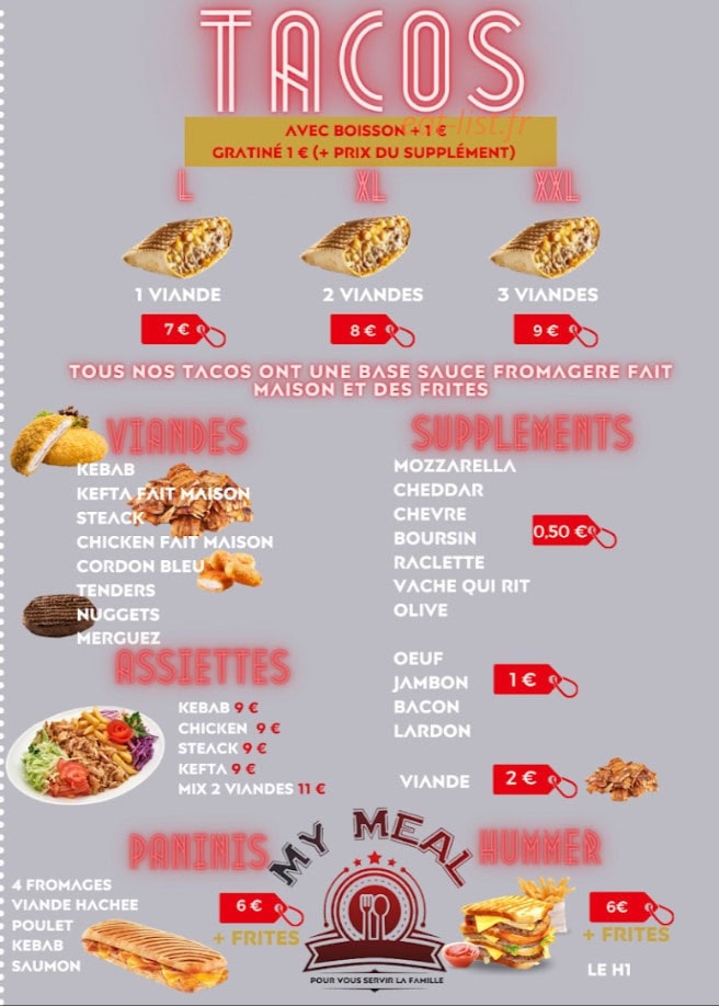 My Meal — carte page 4