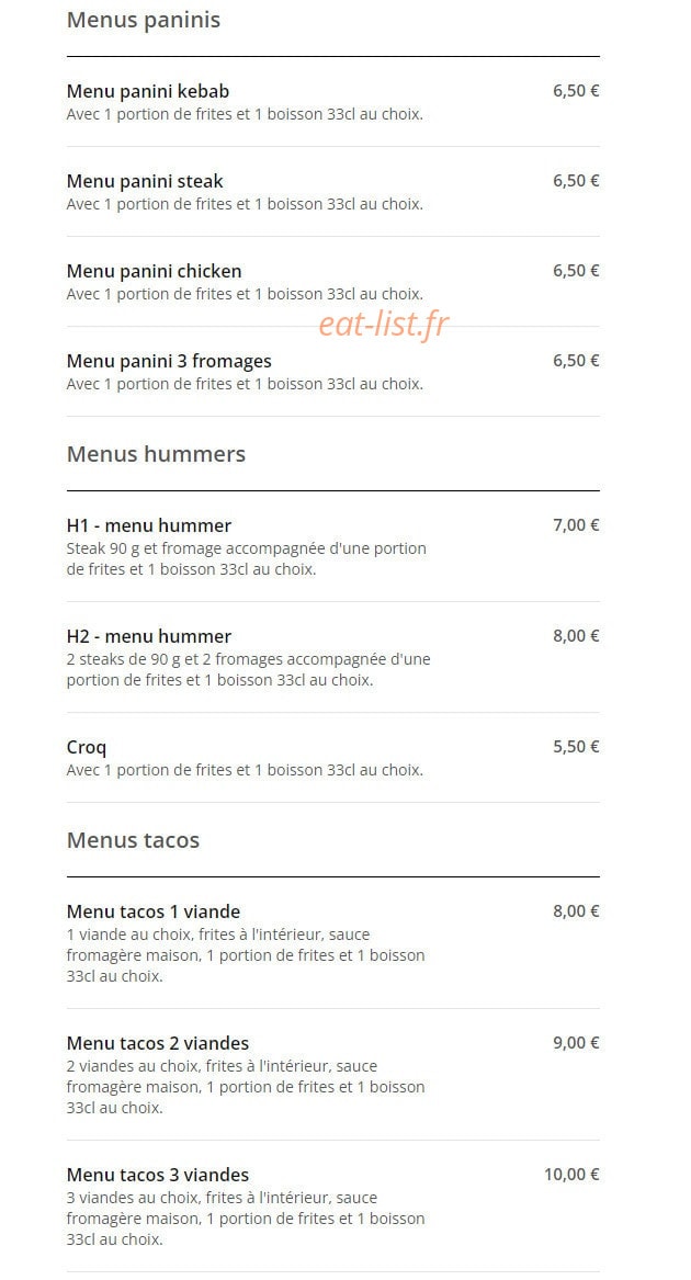 MS Food — carte page 7