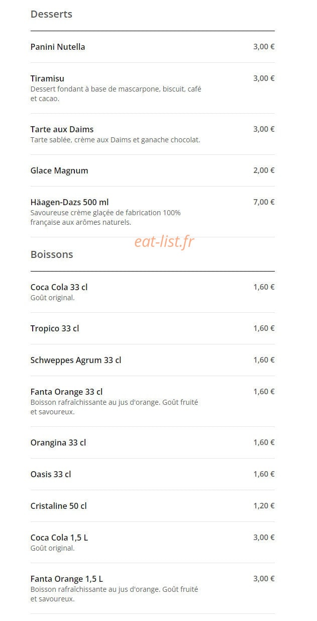 MS Food — carte page 14