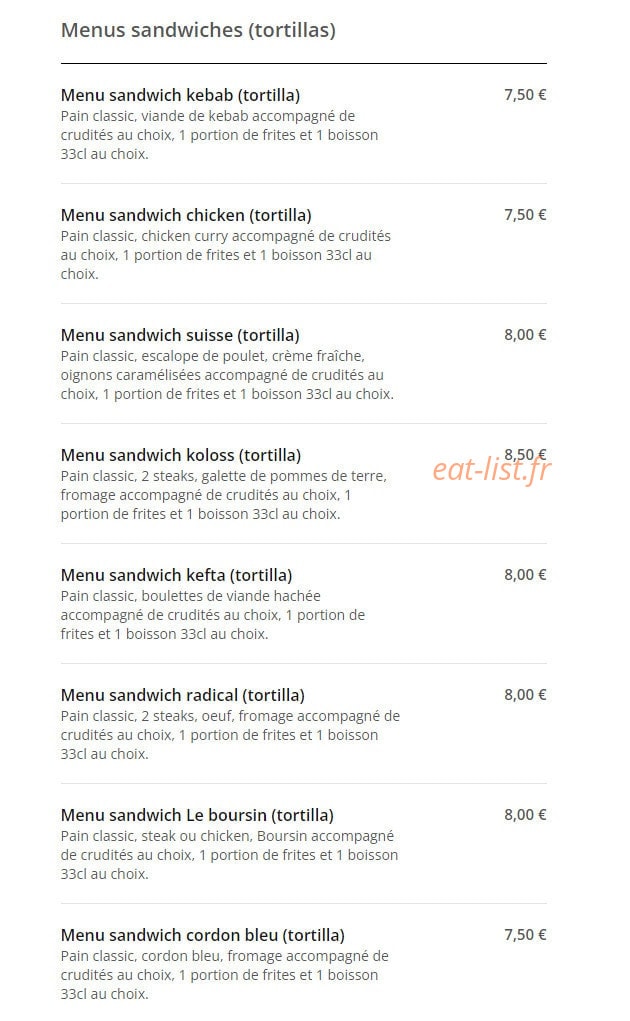 MS Food — carte page 5