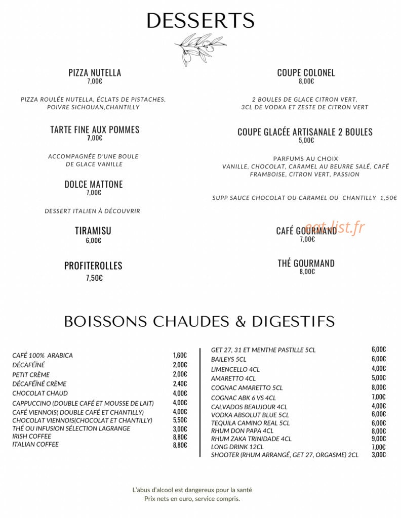 La Scusa — carte page 5