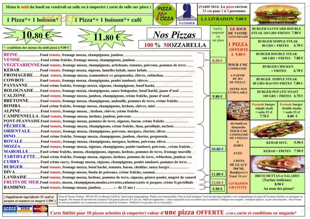 Pizza Di Mozza — carte page 8