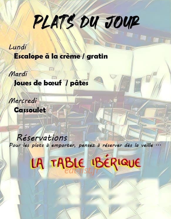 La table Iberique — carte page 1