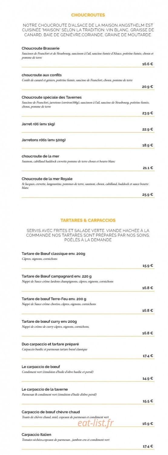 La Taverne — carte page 4