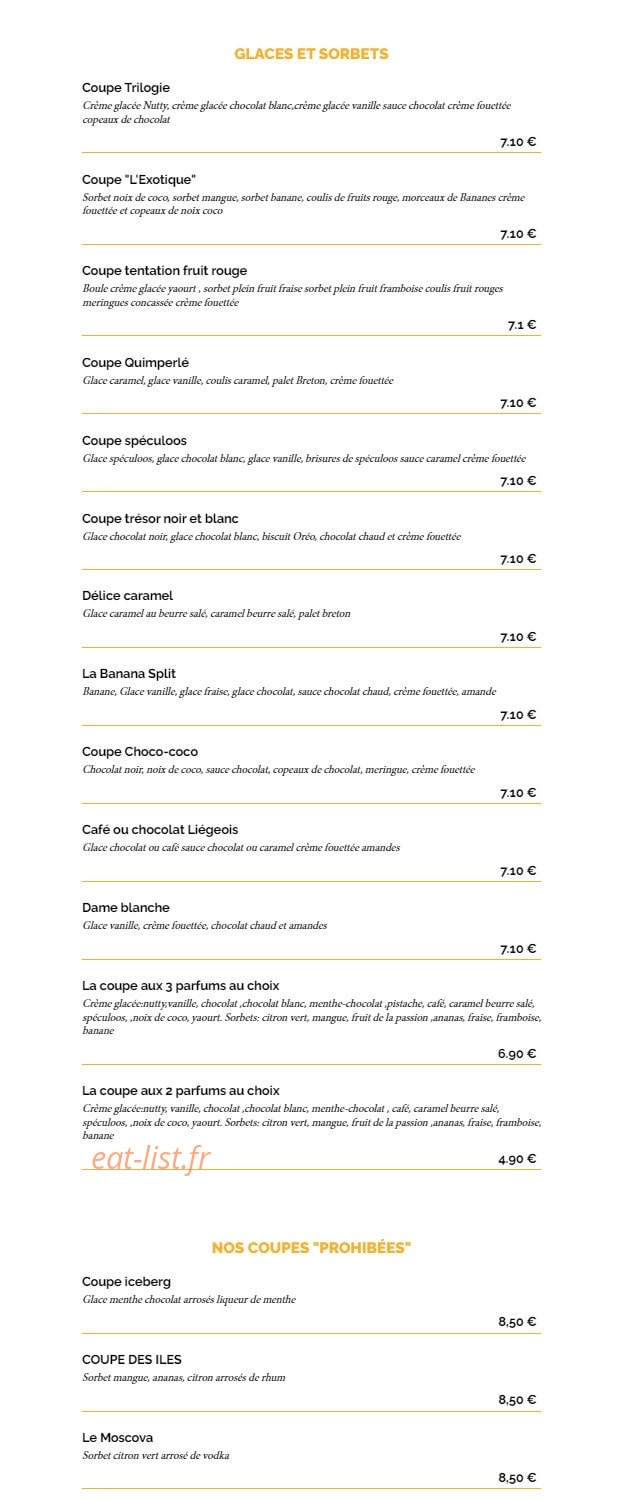 La Taverne — carte page 8