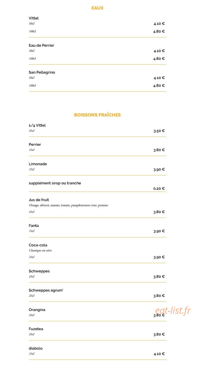 La Taverne — carte page 15
