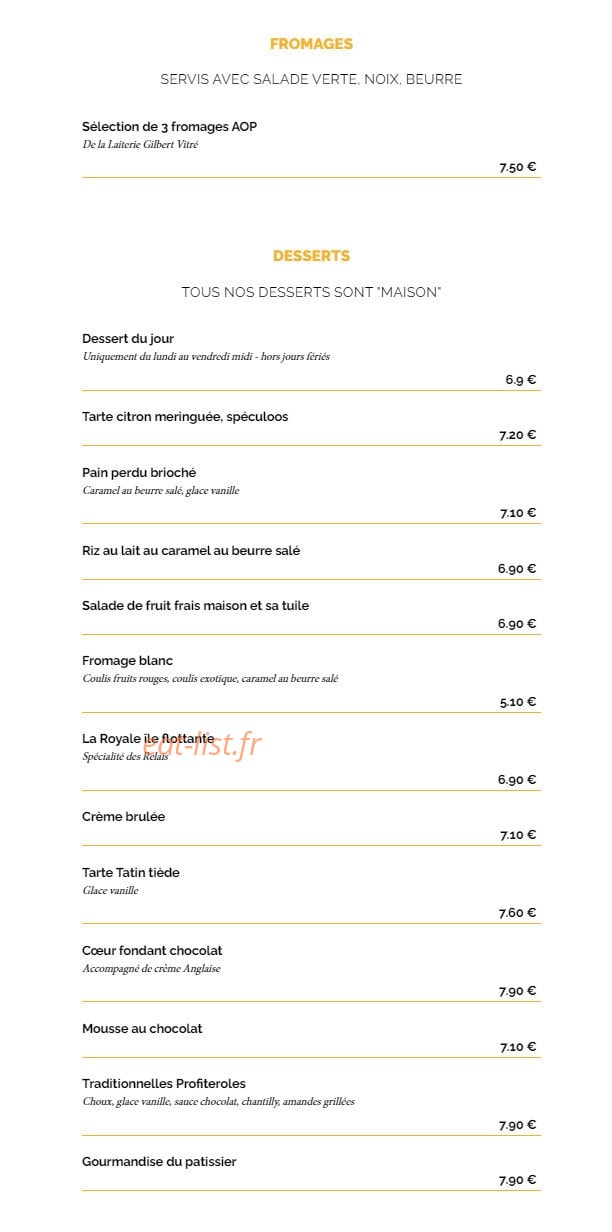 La Taverne — carte page 7