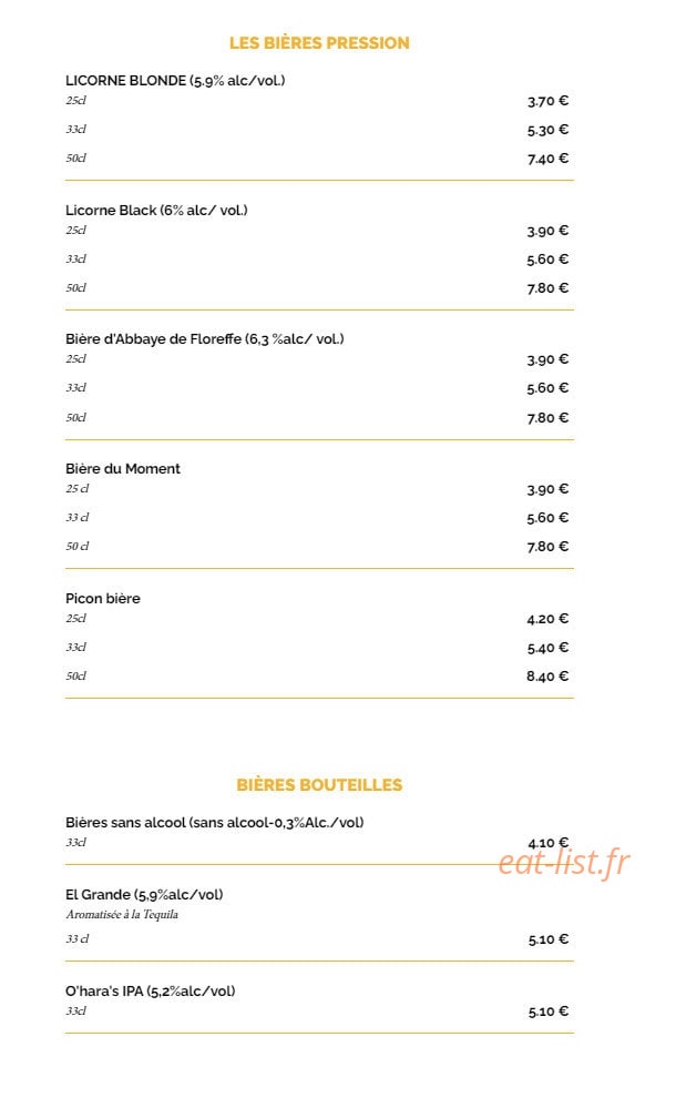 La Taverne — carte page 12