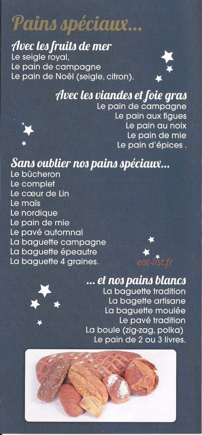 Le Fournil du Parc — carte page 3