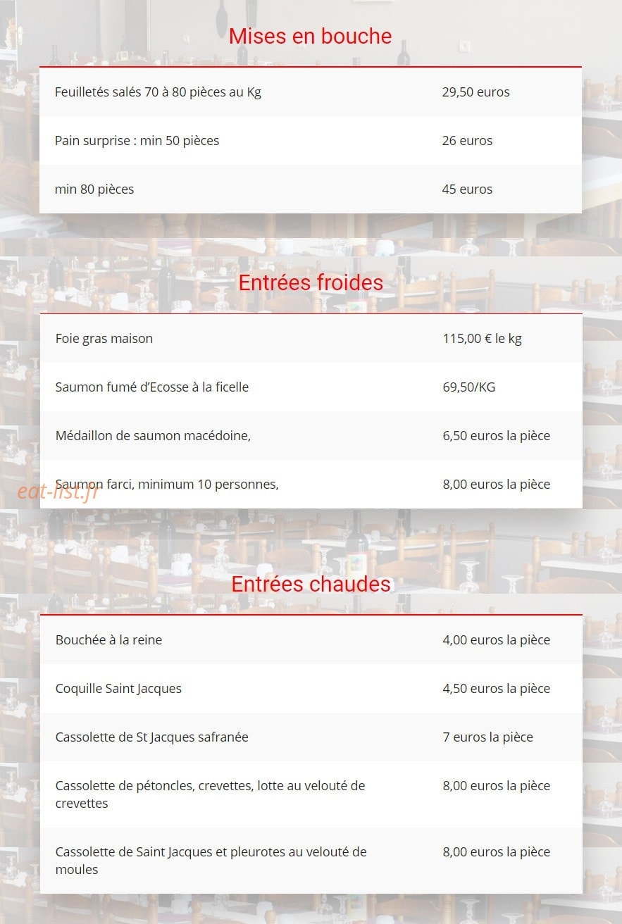 Restaurant Chez Jipé — carte page 3