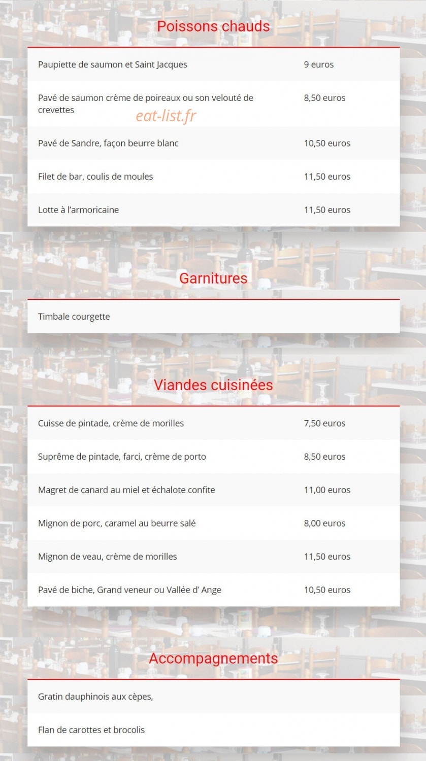 Restaurant Chez Jipé — carte page 4